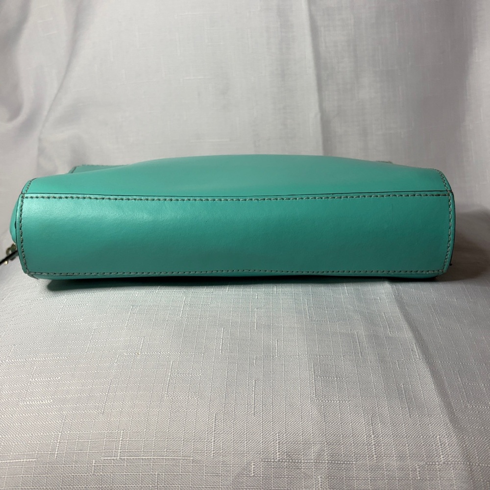 Kate Spade Vintage Leather Turquoise Bow Crossbody GUC - Picture 4 of 7
